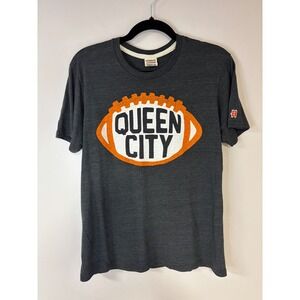 HOMAGE Queen‎ City Football Graphic T-Shirt Men's Size M Gray Casual Tee